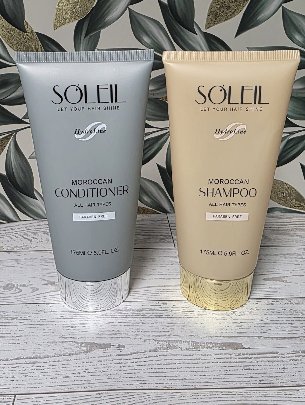 Soleil HydroLine Moroccan Shampoo & Conditioner Set 175ml Paraben-free Hydrating